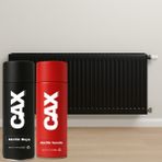 CAXCOLORS Isıya Dayanıklı Petek Sprey Boya + Boya Koruma ve Parlaklık Verniği 400 ml ( Kalorifer - Radyatör ) - PARLAK SİYAH
