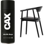 CAXCOLORS Metal - Plastik - Ahşap Masa Sandalye Sprey Boyası 400 ml - MAT SİYAH
