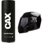 CAXCOLORS Motorsiklet Kask Saf Akrilik Sprey Boyası 400 ml - PARLAK SİYAH