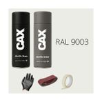 CAXCOLORS Sprey+Astar Premium Özel Yapım Akrilik Sprey Boya Seti 400 ml (Araba-Metal-Plastik-Ahşap) - BEYAZ RAL-9003