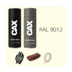 CAXCOLORS Sprey+Astar Premium Özel Yapım Akrilik Sprey Boya Seti 400 ml (Araba-Metal-Plastik-Ahşap) - KREM BEYAZ RAL-9012