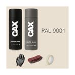 CAXCOLORS Sprey+Astar Premium Özel Yapım Akrilik Sprey Boya Seti 400 ml (Araba-Metal-Plastik-Ahşap) - KREM RAL-9001