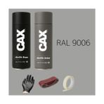 CAXCOLORS Sprey+Astar Premium Özel Yapım Akrilik Sprey Boya Seti 400 ml (Araba-Metal-Plastik-Ahşap) - METALİK GRİ RAL-9006