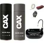 CAXCOLORS Suya Dayanıklı Parlak Beyaz Lavabo-Fayans-Evye Sprey Boyası 400 ml + Kılcal Çizik Dolgu Astarı - PARLAK SİYAH