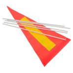 CAXUSD 1 Takım Güvenlik bayrağı drift aracı bayrağı go-kart bayrağı çocuk bisikleti bayrağı çocuk bisikleti aksesuarı bisiklet bayrağı taşınabilir bisiklet bayrak dekoru bez Orange
