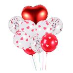 CAXUSD 10 Parça Aşk Baskılı Balon Festival Balonları Kızlar Için Pijama Partisi Malzemeleri Doğum Günü Partisi Iyilik Sevgililer Günü Kalp Balonu Takım Elbise Gelin Emülsiyon Düğün Film