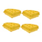 CAXUSD 4 Adet waffle kalıbı etkinlik dekoru mini waffle yiyecek prop dekoratif waffle şenlik süsleri Çocuklar için sahte taklit Waffle Yemek Oyuncakları Oynat sahte gıdalar Köpük Yellow