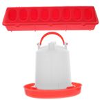 CAXUSD Tavuk Yemliği Ve Suluk Seti Otomatik Kümes Hayvanı Yemliği Kuşlar Tavuklar İçin Sağlam Plastik