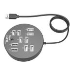 CAXUSD Usb Veri Yuvası İstasyonu 10 Portlu Usb Hub Dizüstü Bilgisayar Aksesuarları Usb Ayırıcı Klavye Fare Hazır