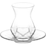 Çay Bardağı 12'li Alya Çay Seti 200-249 ml Cam 12 Parça Beyaz - 1 lt