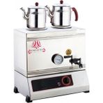 Çay Kazanı Iki Demlikli 40LIK Elektrikli Çay Makinesi - Inox