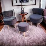 Çay Seti Tekli Koltuk Berjer Ve Puf Takımı (salon, Balkon, Ofis) 2 li Takım