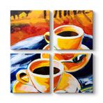 Çay Zamanı Tablosu 83 x 83-4 Parçalı