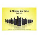 Çaycı Telsizi 1 Merkez 10 Şube Kulaklık Hediyeli Full Set