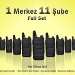 Çaycı Telsizi 1 Merkez 11 Şube Kulaklık Hediyeli Full Set