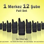 Çaycı Telsizi 1 Merkez 12 Şube Kulaklık Hediyeli Full Set