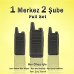 Çaycı Telsizi 1 Merkez 2 Şube Full Set Kablosuz Çağrı Sistemi Kafe Restoran Garson Çağrı Telsizi