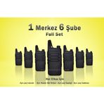 Çaycı Telsizi 1 Merkez 6 Şube Kulaklık Hediyeli Full Set
