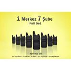 Çaycı Telsizi Seti 1 Merkez 7 Şube Lisanssız PMR446 El Telsizi Full Set Kafe Restoran Otel Garson İletişim Telsizi