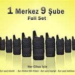 Çaycı Telsizi Seti 1 Merkez 9 Şube Lisanssız PMR446 El Telsizi Full Set Kafe Restoran Otel Garson İletişim Telsizi