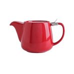 Çaydanlık 580ML Tea Sets Porcelain Teapot Colorful Handcrafted Tea Pot Stainless Steel Lid Extra-Fine Infuser to Brew Loose Leaf Tea Çay makinesi (Color : Red)