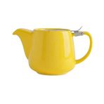 Çaydanlık 580ML Tea Sets Porcelain Teapot Colorful Handcrafted Tea Pot Stainless Steel Lid Extra-Fine Infuser to Brew Loose Leaf Tea Çay makinesi (Color : Yellow)