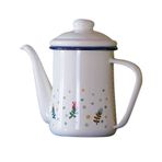 Çaydanlık 600ML Kitchen Dining Kettle Enamel Teapot Retro Loose Leaf Teapot Coffee Pot Gooseneck Tea Maker Çay makinesi