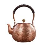 Çaydanlık Pure Red Copper Boiling Water Tea Kettle Handmade Teapot With Filter Boiling Tea Pot Large Capacity Health Tea Set Çay makinesi
