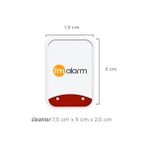 Caydırıcı Sahte Alarm Sireni | Iç ve Dış Mekan Uyumlu | Gerçekçi Görünümlü Güvenlik Sireni - Option-1 - Ahşap