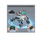 cayenna Oyuncak 2.4 GhZ Uzaktan ve Bilekten Kumandalı Şarjlı 8 Teker Akrobat Robot Köpek Müzikli ve Led Işık