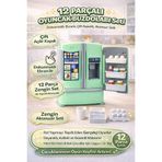 cayenna Oyuncak Çift Açılır Kapak Dokunmatik Ekranlı Buzdolabı 12 Parça Aksesuarlı Sesli Müzikli Set