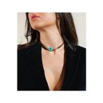Cayo Largo Jewellery Aquatic Aura Kolye - Gümüş Üzeri Altın Kaplama Doğal Taş Turkuaz Hematit