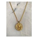 Cayo Largo Jewellery Ejderha Madalyon Kolye Pirinç Üzeri Altın Kaplama