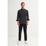 Cazador 23145 Antrasit Erkek Fitilli Regular Fit Gömlek - XL