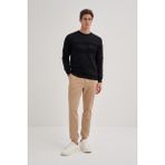 Cazador 24KCEEO05082 Siyah Erkek Bisiklet Yaka Logo Armalı Polar Sweat - 2XL