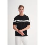 Cazador 3036 Erkek Bisiklet Yaka Triko T-Shirt - Siyah - 2XL