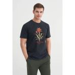 Cazador 4046 Erkek Bisiklet Yaka T-Shirt - Siyah