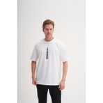 Cazador 4092 Erkek Bisiklet Yaka T-Shirt - Beyaz