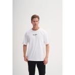 Cazador 4095 Erkek Bisiklet Yaka T-Shirt - M - Beyaz