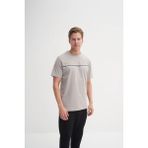 Cazador 4135 Erkek Bisiklet Yaka T-Shirt - Gri - XL