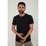 Cazador 4154 Siyah Erkek Battal O Yaka T-Shirt