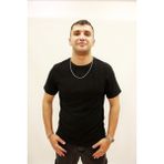 Cazador 4161 Kendinden Dokulu Örme Bisiklet Yaka Siyah Erkek T-shirt