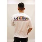 Cazador 4205 Sırt Baskılı Relax Fit Bisiklet Yaka Beyaz Erkek T-shirt