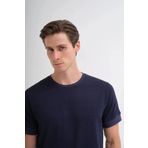 Cazador 4207 Lacivert Polo Yaka Regular Fit Örme Dokulu T-shirt
