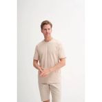 Cazador Bisiklet Yaka Bej Erkek T-Shirt 4121