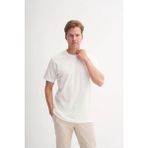 Cazador Bisiklet Yaka Ekru Erkek T-Shirt 4121 - M
