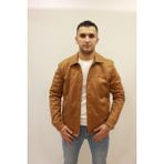 Cazador Caz 1049 Erkek Çıtçıt Kapamalı Nubuk Çeket - Taba