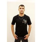 Cazador Caz 2256 Işleme Detaylı Relax Fit Bisiklet Yaka Erkek T-Shirt - 0-Siyah
