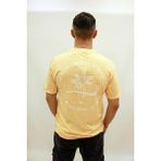 Cazador Caz 4084 Oversize Sırt Baskılı Yıkamalı Bisiklet Yaka Erkek T-Shirt - Açık Somon