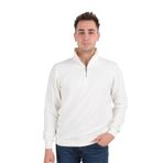 CAZADOR Erkek Fermuarlı Yaka Sweatshirt, Ekru, L Beden